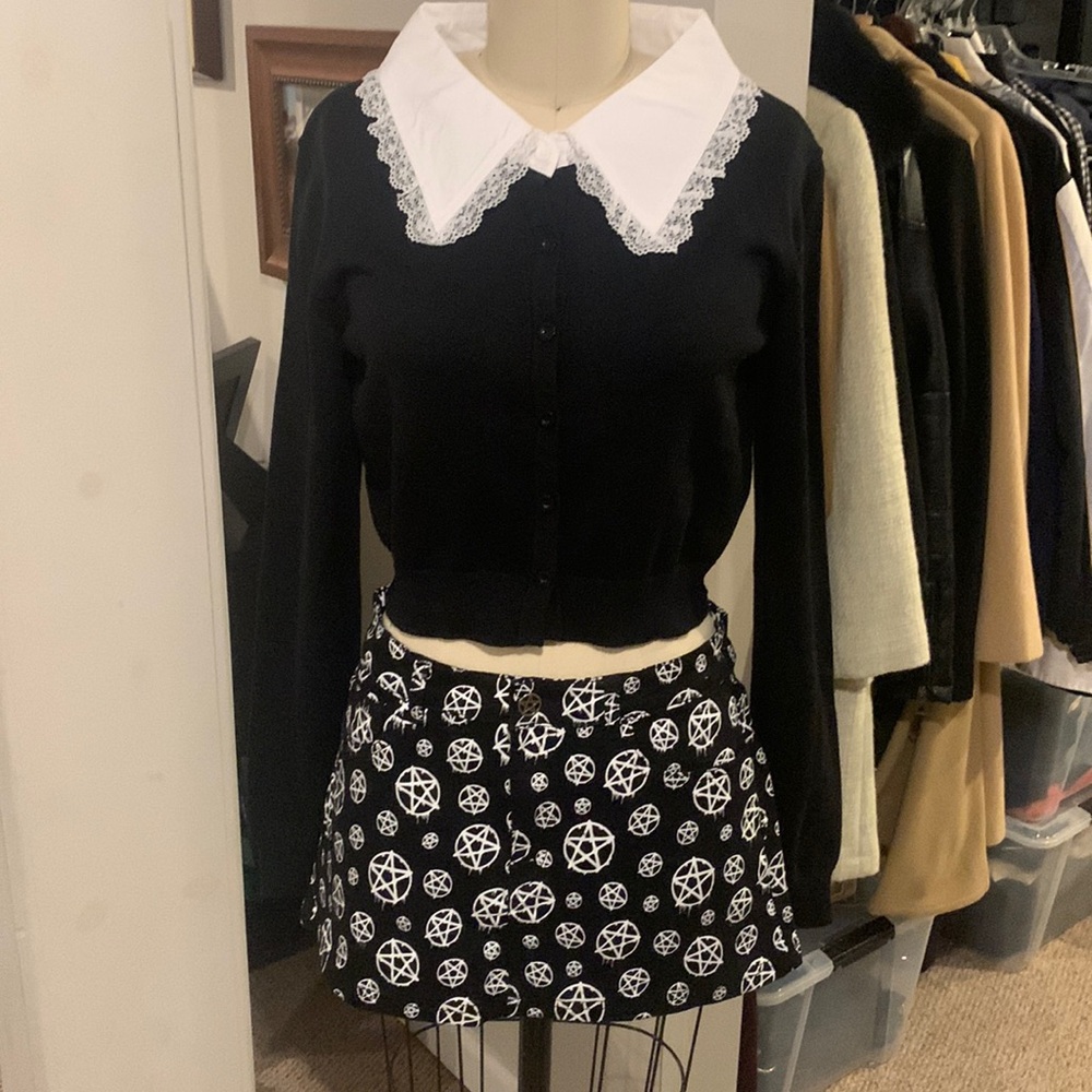 Grave Girls Wednesday Addams Lace Cardigan